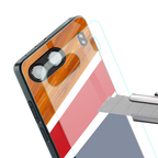 minimalistic wooden pattern back phone cover | glass case for oneplus nord 4