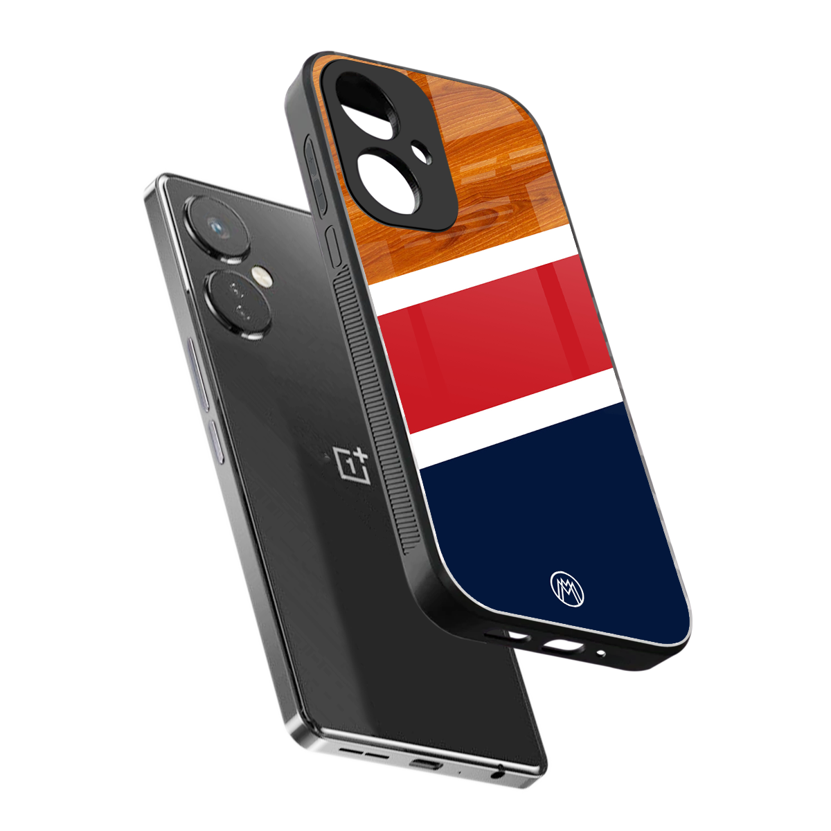 minimalistic wooden pattern back phone cover | glass case for oneplus nord ce 3