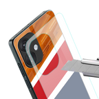 minimalistic wooden pattern back phone cover | glass case for oneplus nord ce 3