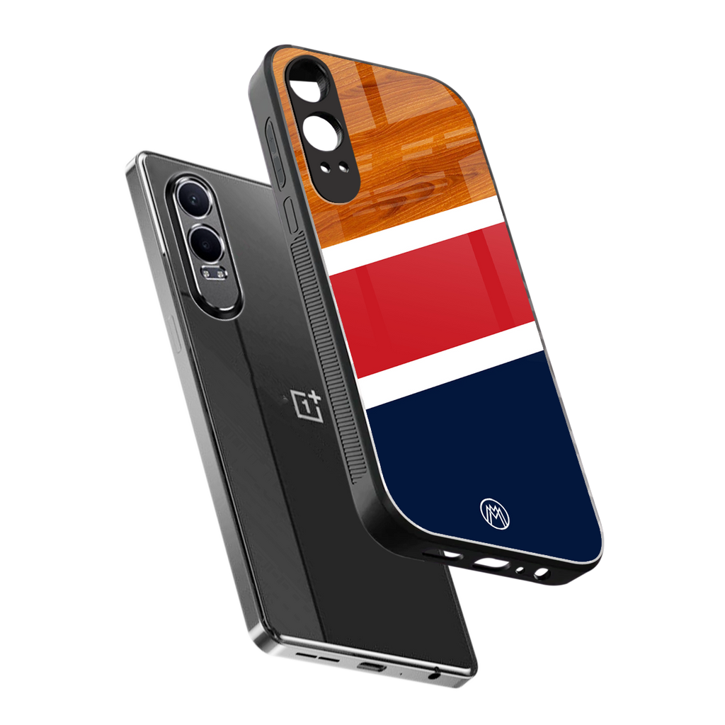 minimalistic wooden pattern back phone cover | glass case for oneplus nord ce 4 lite