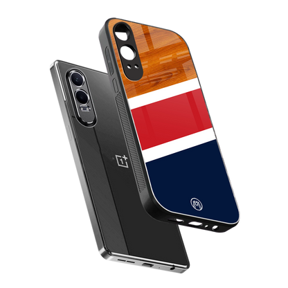 minimalistic wooden pattern back phone cover | glass case for oneplus nord ce 4 lite