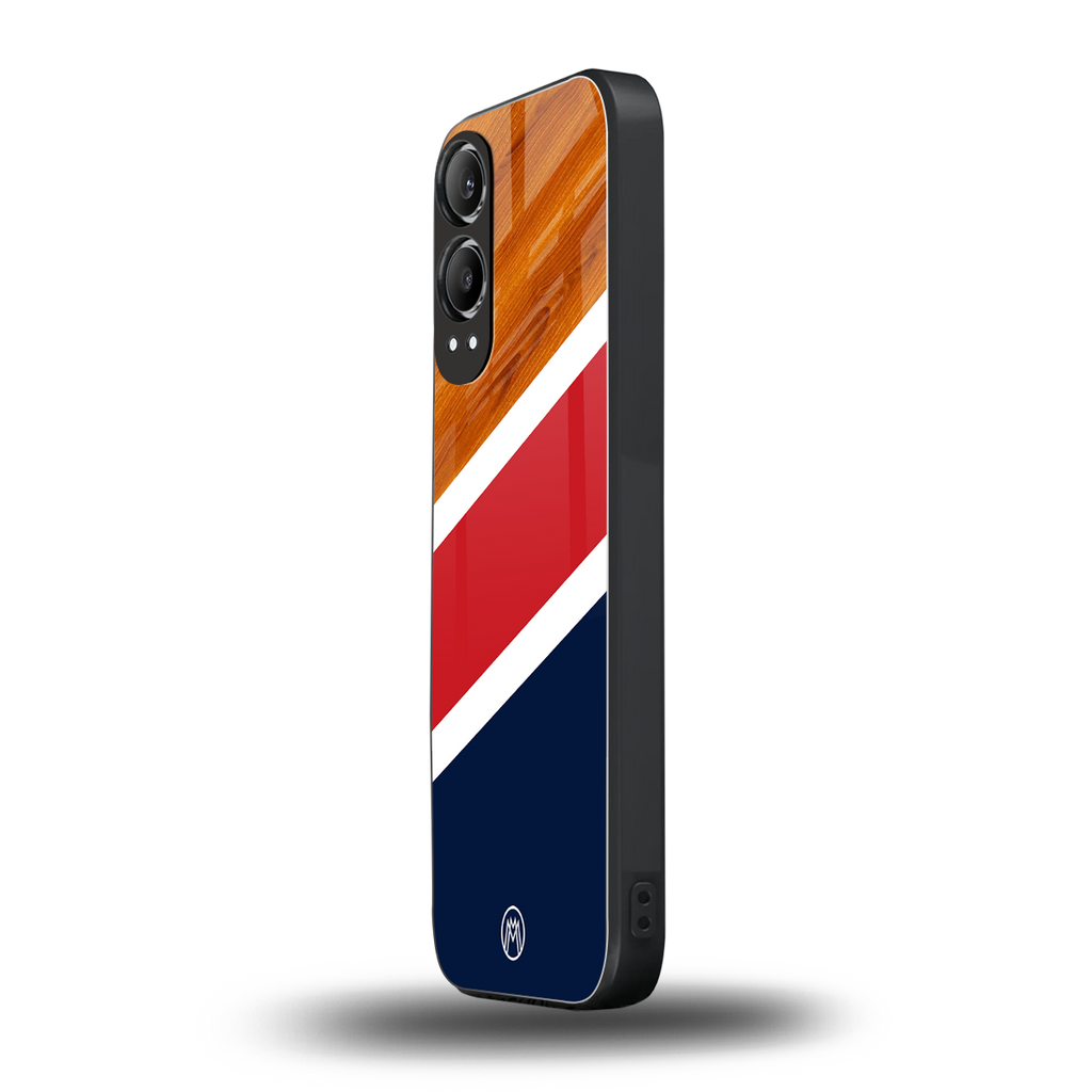 minimalistic wooden pattern back phone cover | glass case for oneplus nord ce 4 lite