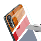 minimalistic wooden pattern back phone cover | glass case for oneplus nord ce 4 lite