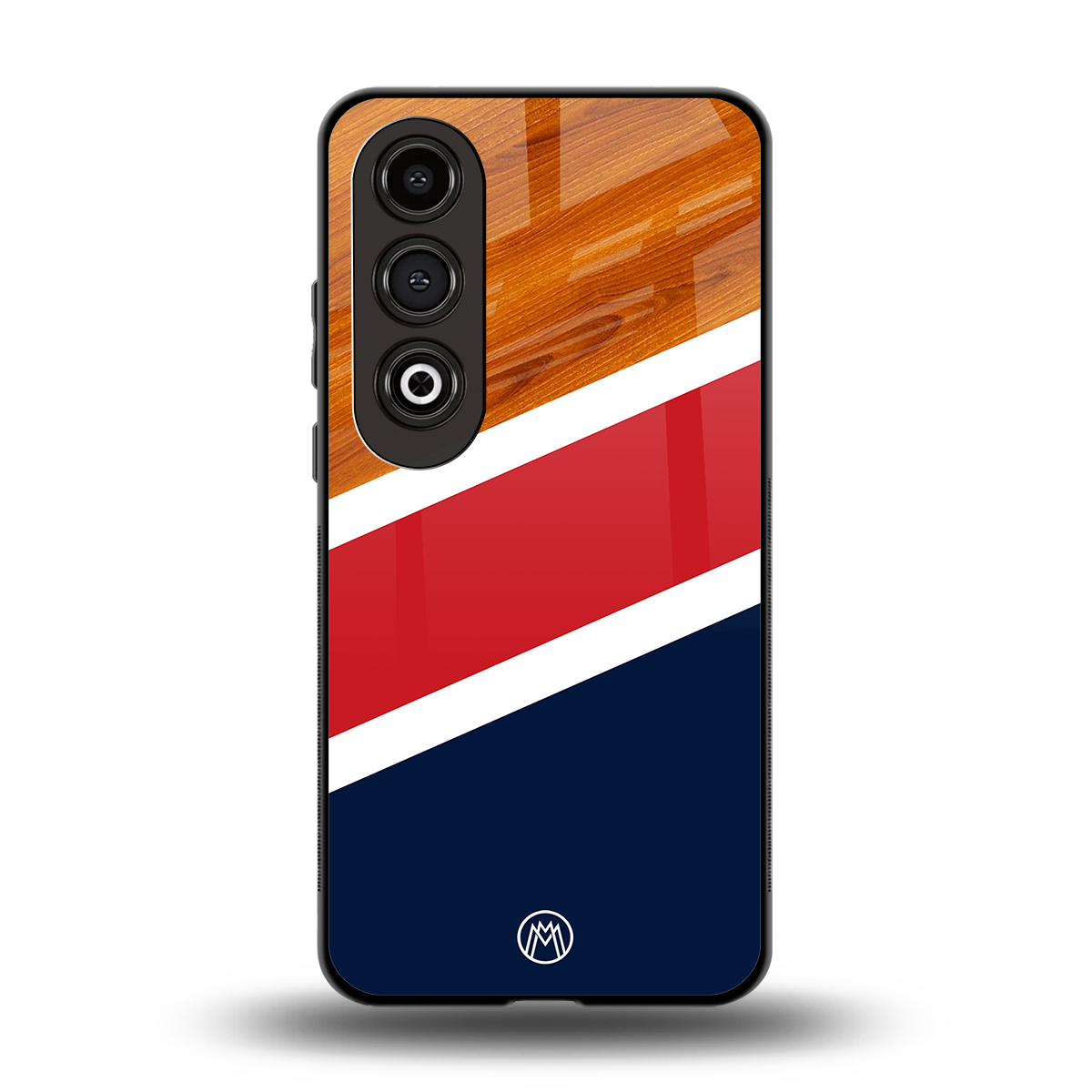 minimalistic wooden pattern back phone cover | glass case for oneplus nord ce 4
