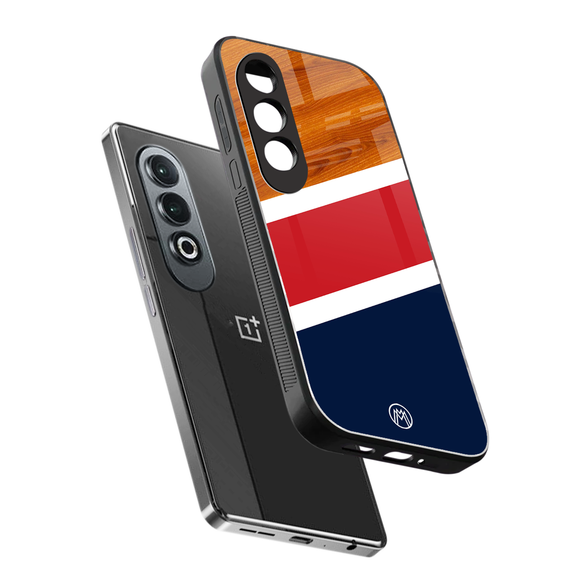 minimalistic wooden pattern back phone cover | glass case for oneplus nord ce 4