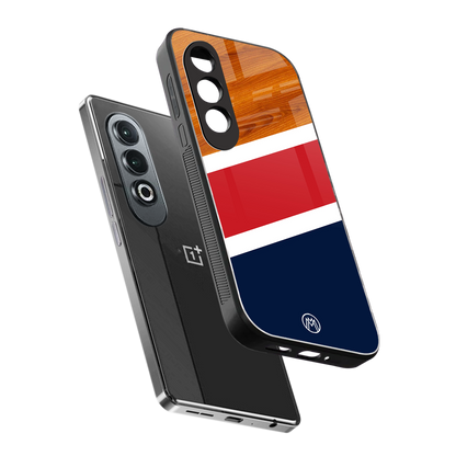 minimalistic wooden pattern back phone cover | glass case for oneplus nord ce 4