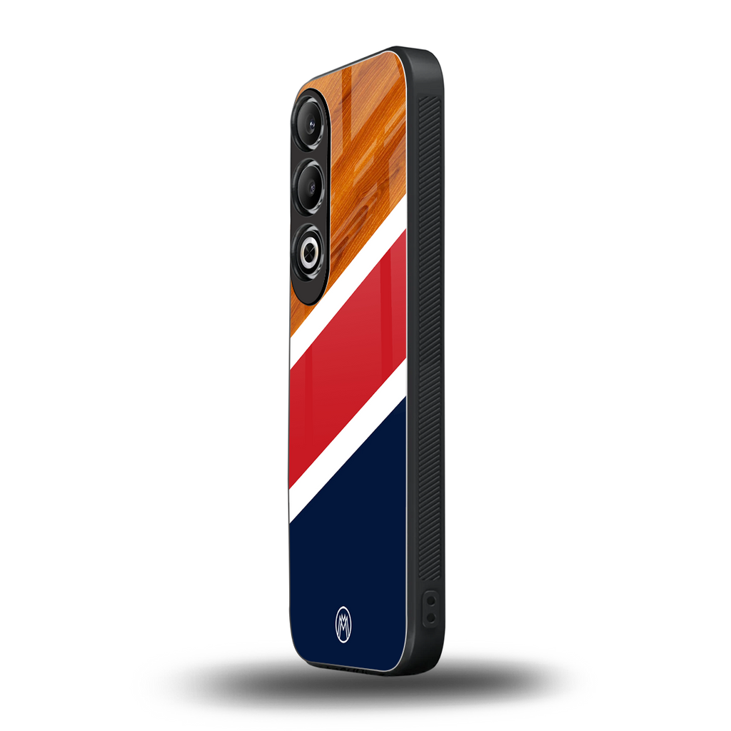 minimalistic wooden pattern back phone cover | glass case for oneplus nord ce 4