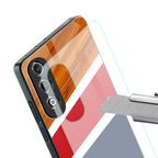 minimalistic wooden pattern back phone cover | glass case for oneplus nord ce 4
