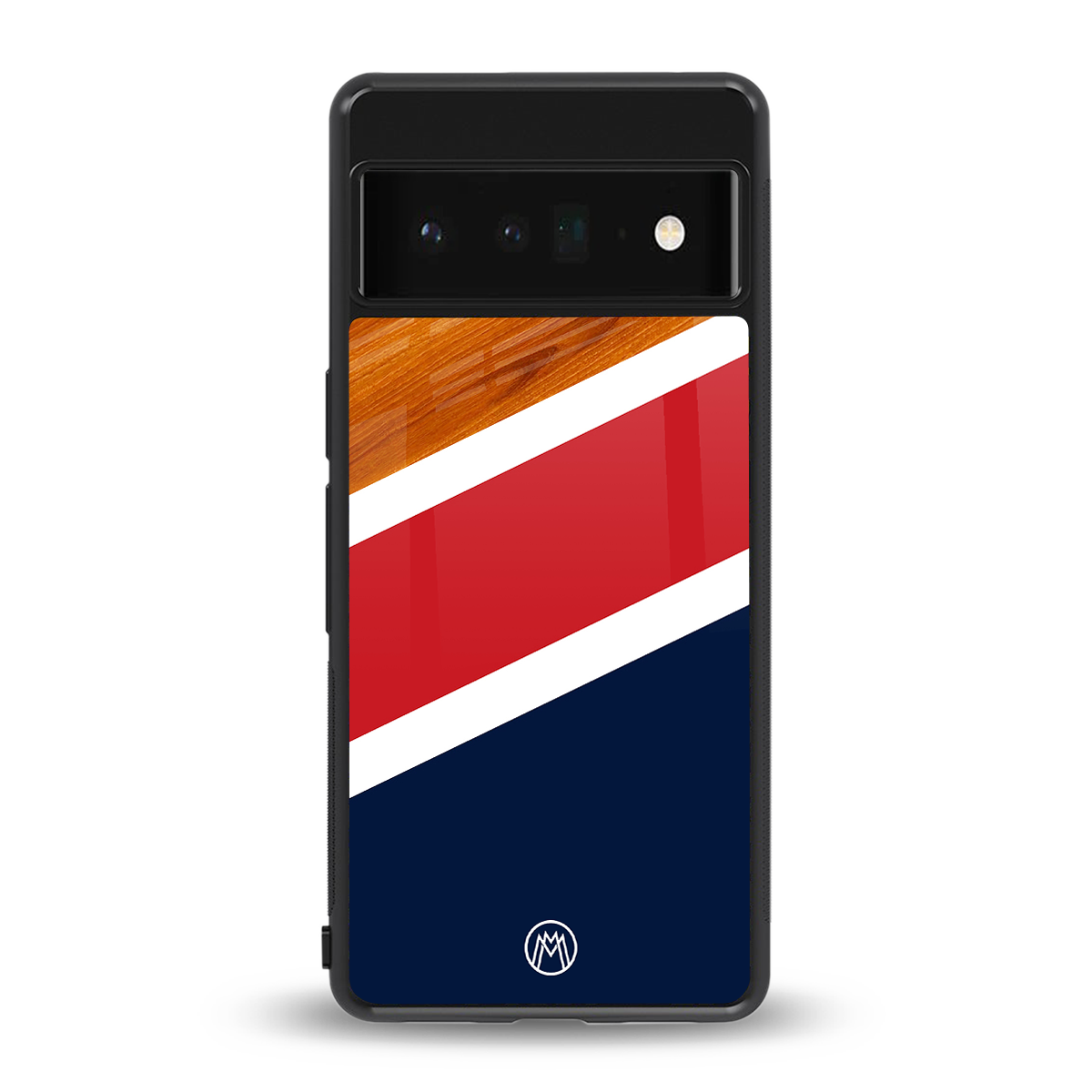 minimalistic wooden pattern back phone cover | glass case for google pixel 6 pro