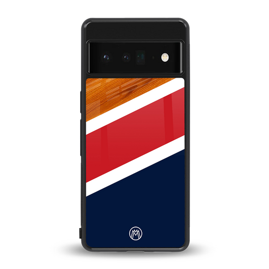 minimalistic wooden pattern back phone cover | glass case for google pixel 6 pro