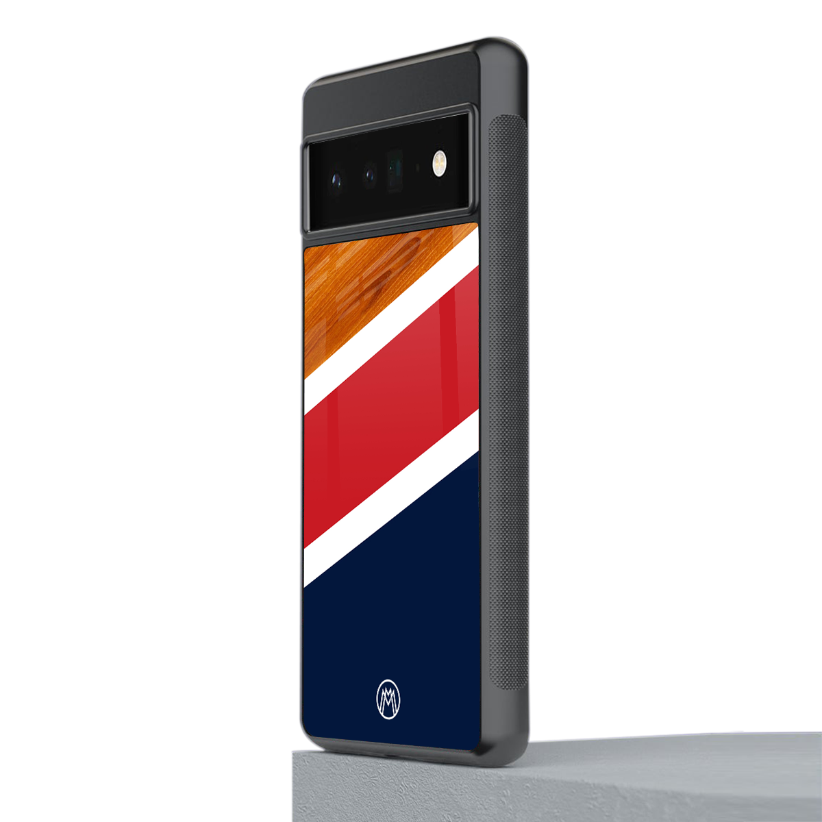 minimalistic wooden pattern back phone cover | glass case for google pixel 6 pro