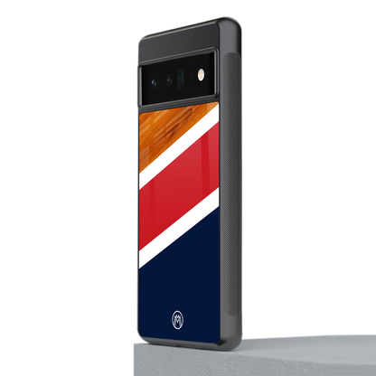 minimalistic wooden pattern back phone cover | glass case for google pixel 6 pro