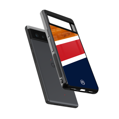 minimalistic wooden pattern back phone cover | glass case for google pixel 6