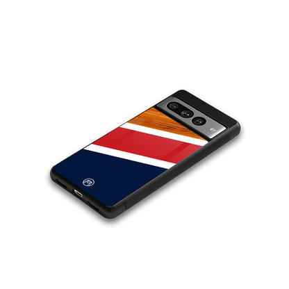 minimalistic wooden pattern back phone cover | glass case for google pixel 7 pro