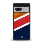 minimalistic wooden pattern back phone cover | glass case for Google Pixel 7