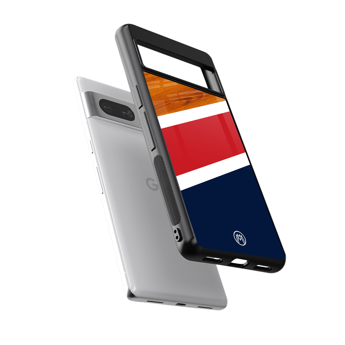 minimalistic wooden pattern back phone cover | glass case for Google Pixel 7A