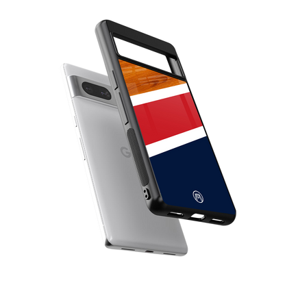 minimalistic wooden pattern back phone cover | glass case for Google Pixel 7A