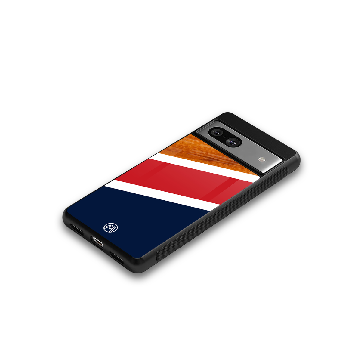 minimalistic wooden pattern back phone cover | glass case for Google Pixel 7A