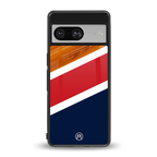 minimalistic wooden pattern back phone cover | glass case for Google Pixel 8