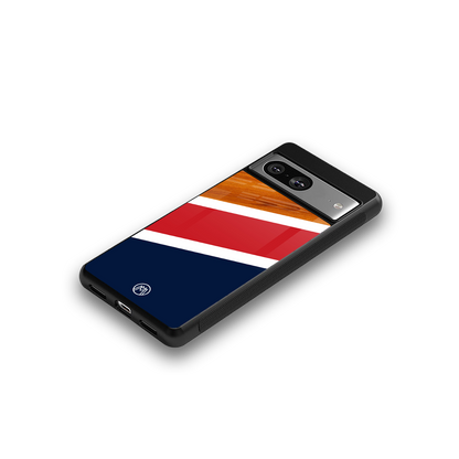 minimalistic wooden pattern back phone cover | glass case for Google Pixel 8