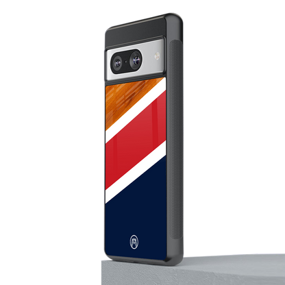 minimalistic wooden pattern back phone cover | glass case for Google Pixel 8