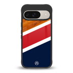 minimalistic wooden pattern back phone cover | glass case for google pixel 9
