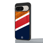 minimalistic wooden pattern back phone cover | glass case for google pixel 9