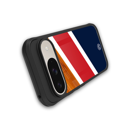 minimalistic wooden pattern back phone cover | glass case for google pixel 9