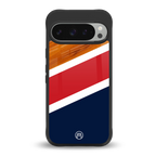 minimalistic wooden pattern back phone cover | glass case for google pixel 9 pro