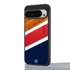 minimalistic wooden pattern back phone cover | glass case for google pixel 9 pro