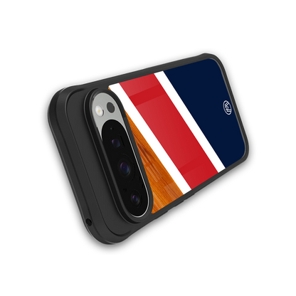 minimalistic wooden pattern back phone cover | glass case for google pixel 9 pro xl