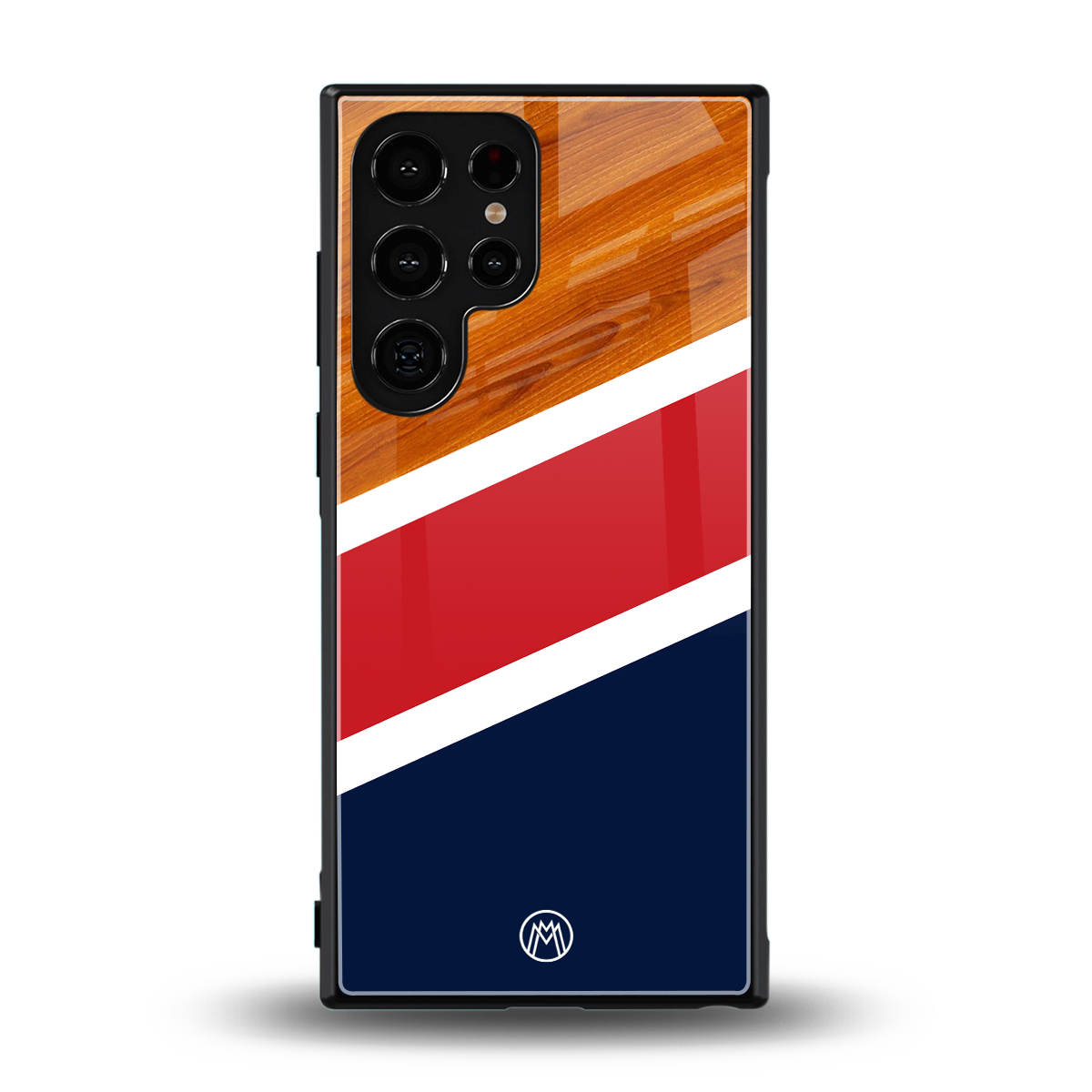 minimalistic wooden pattern back phone cover | glass case for samsung galaxy s23 ultra