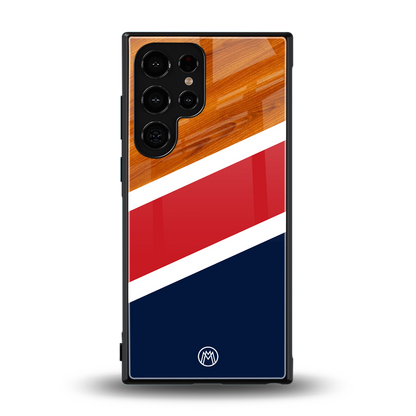 minimalistic wooden pattern back phone cover | glass case for samsung galaxy s23 ultra