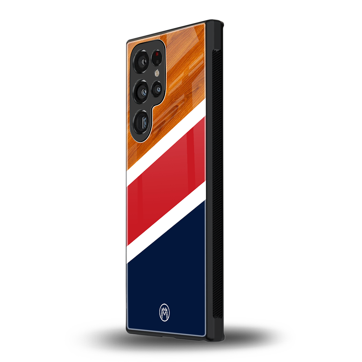 minimalistic wooden pattern back phone cover | glass case for samsung galaxy s23 ultra