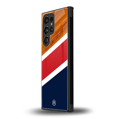 minimalistic wooden pattern back phone cover | glass case for samsung galaxy s23 ultra