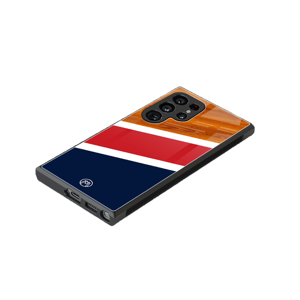 minimalistic wooden pattern back phone cover | glass case for samsung galaxy s23 ultra