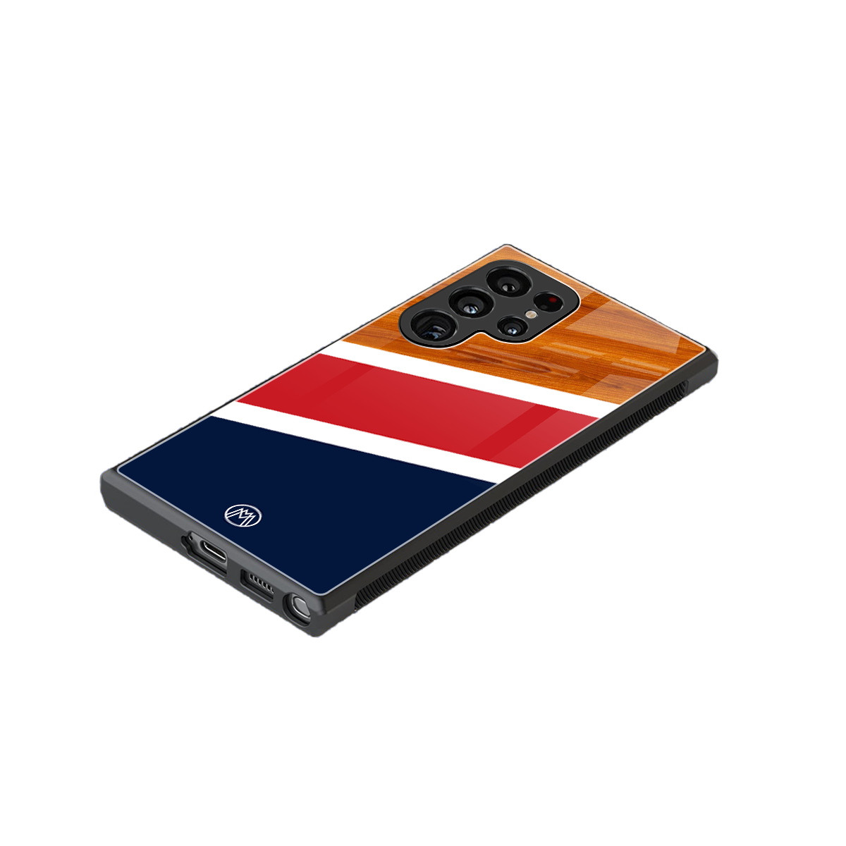 minimalistic wooden pattern back phone cover | glass case for samsung galaxy s23 ultra