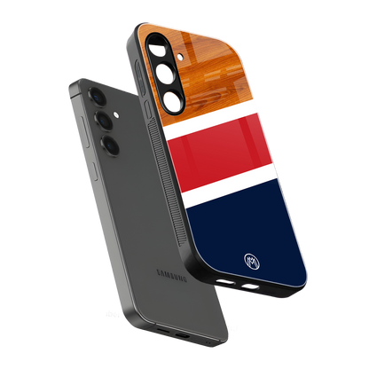 minimalistic wooden pattern back phone cover | glass case for samsung galaxy s24 plus