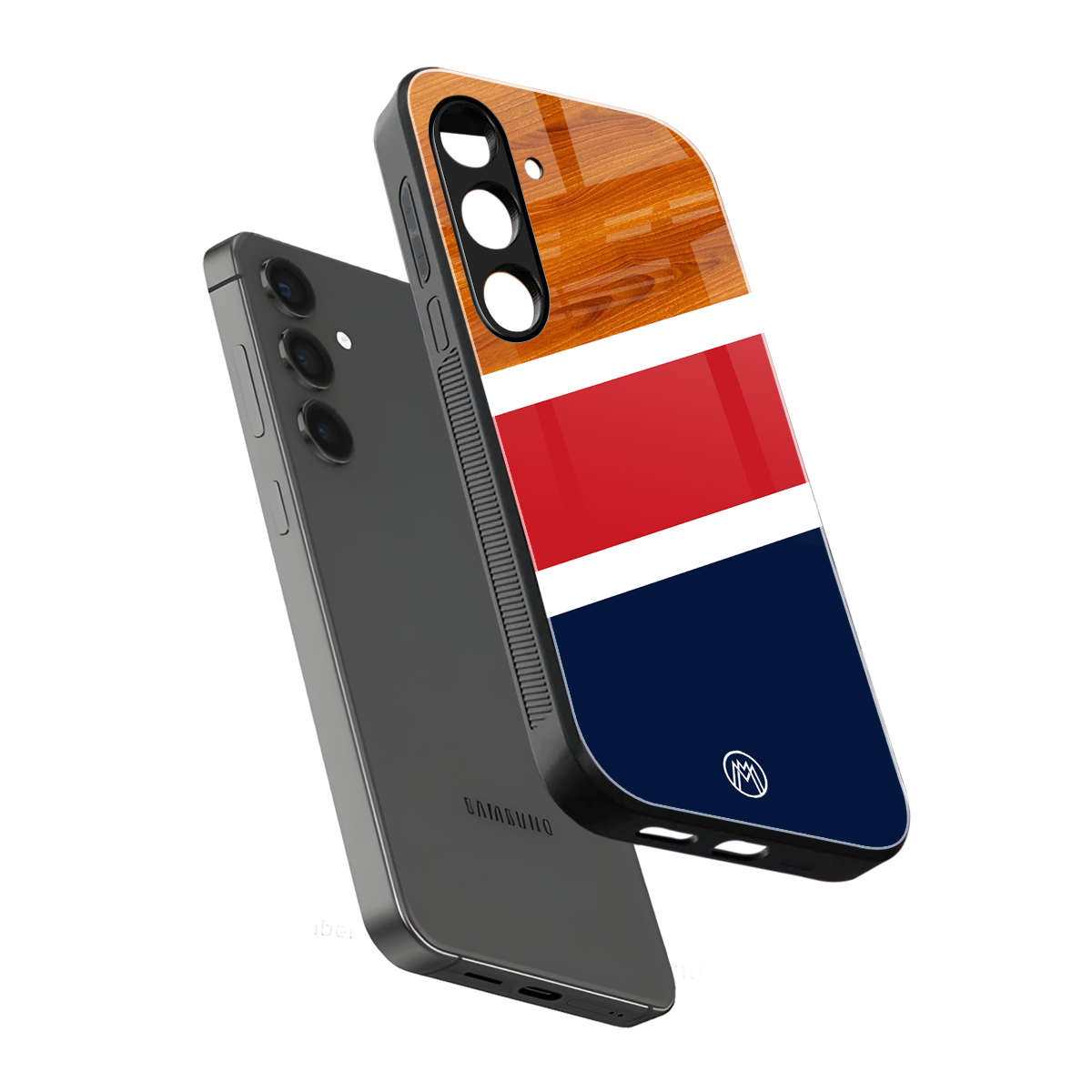 minimalistic wooden pattern back phone cover | glass case for samsung galaxy s23 fe