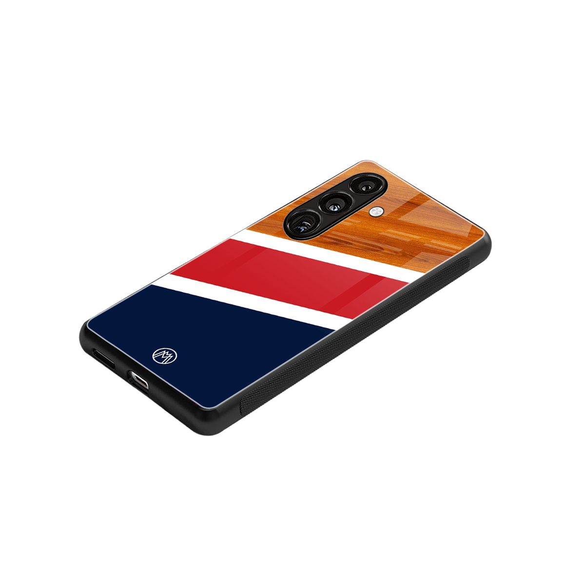 minimalistic wooden pattern back phone cover | glass case for samsung galaxy s24 fe