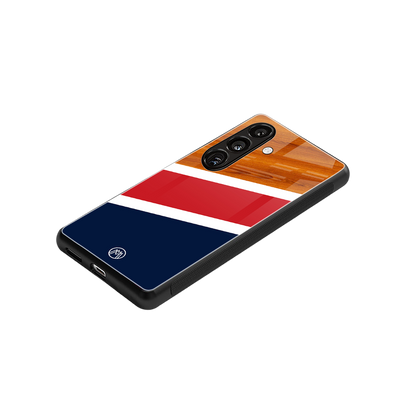 minimalistic wooden pattern back phone cover | glass case for samsung galaxy s24 fe