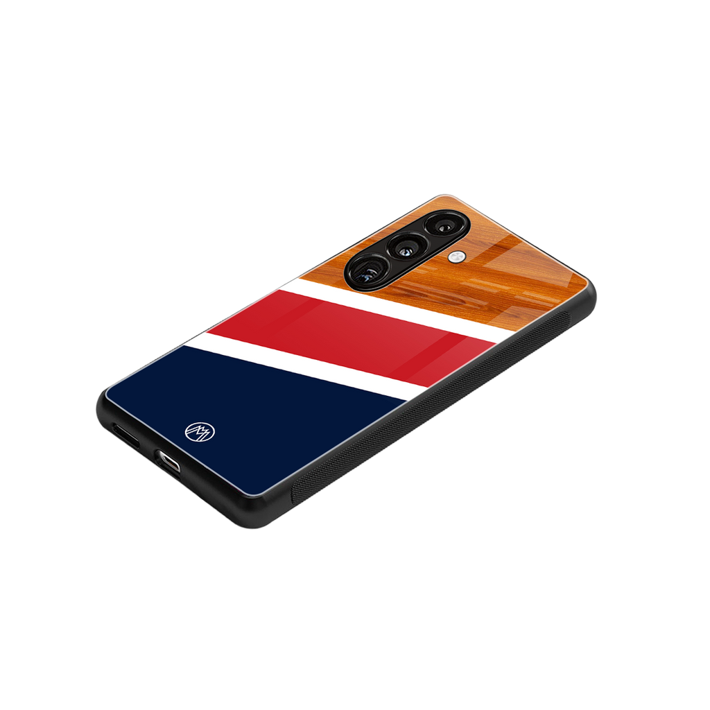 minimalistic wooden pattern back phone cover | glass case for samsung galaxy s23 plus