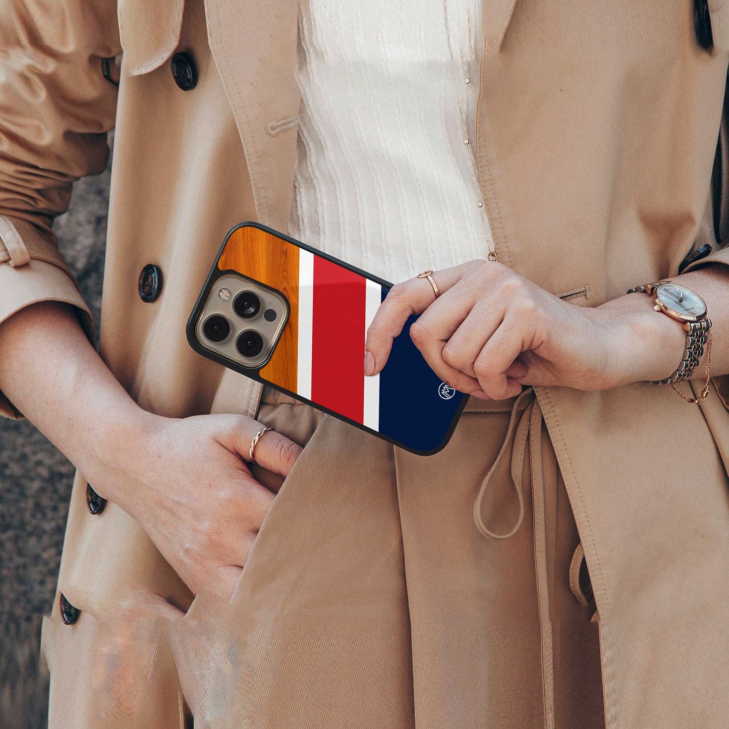 minimalistic wooden pattern back phone cover | glass case for oneplus nord ce 3