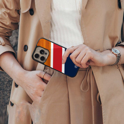 minimalistic wooden pattern back phone cover | glass case for nothing phone 2