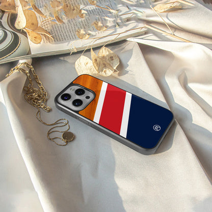 minimalistic wooden pattern back phone cover | glass case for google pixel 9 pro