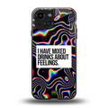 mixed emotions back phone cover | glass case for iphone 13 mini