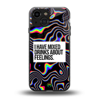 mixed emotions back phone cover | glass case for iphone 13 mini