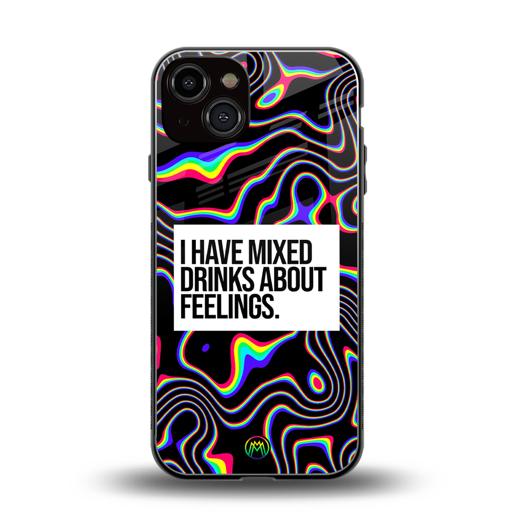 mixed emotions back phone cover | glass case for iphone 13