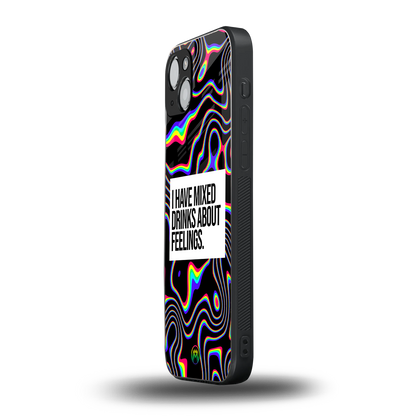 mixed emotions back phone cover | glass case for iphone 13