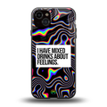 mixed emotions back phone cover | glass case for iphone 14 plus